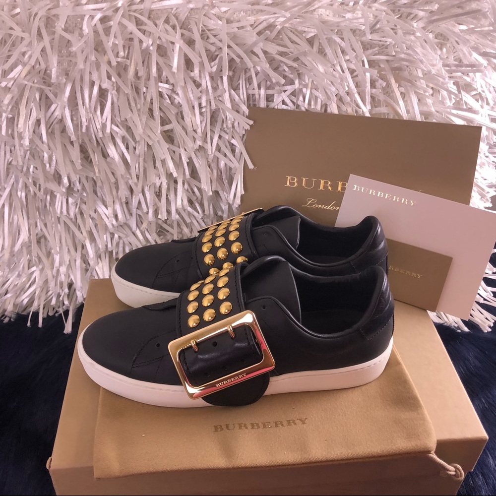 Black Burberry Westford Studded Sneaker - Picture 1 of 7